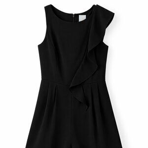 CeCe Black Ruffle Romper | Elegant Sleeveless Party Romper